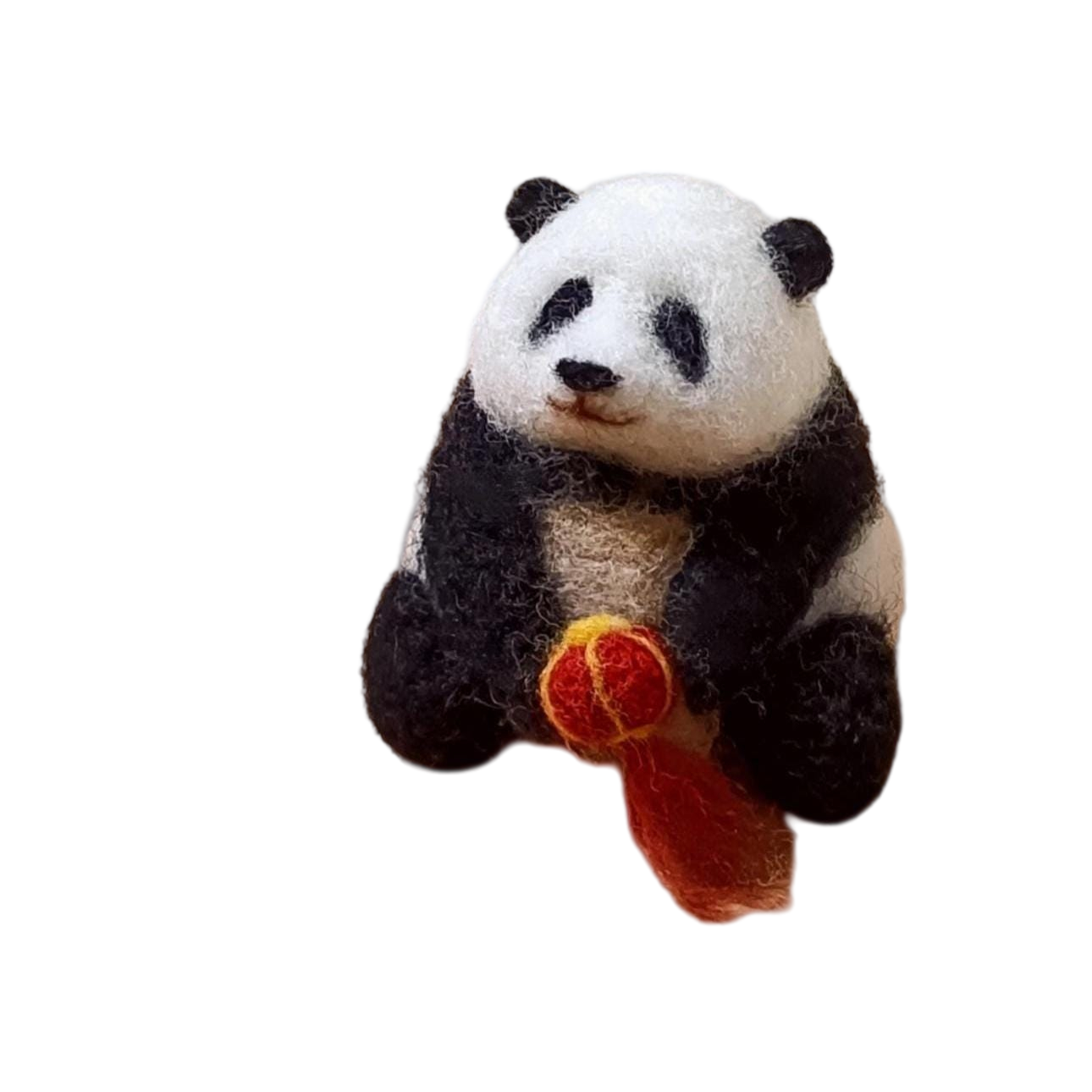 Handmade Needle Felted Panda Plush Figurine